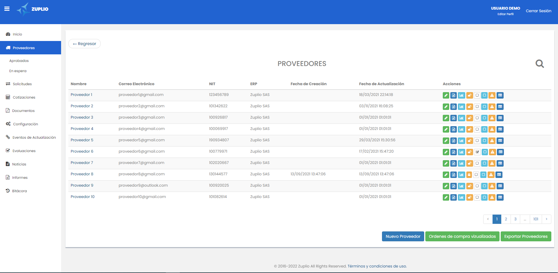 Zuplio Dashboard